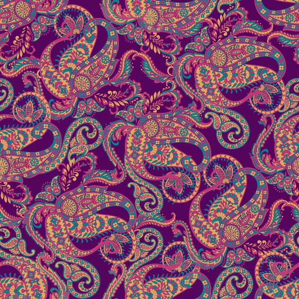 Şal desenli, desensiz bir süs. Çiçek dekoru süsleyin. Vektör illüstrasyonu