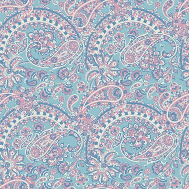 Paisley dikişsiz çiçek deseni. Damask vintage arkaplanı