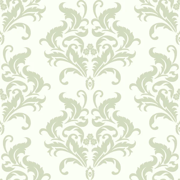 Damassé Motif Floral Sans Couture Fond Vectoriel Vintage — Image vectorielle