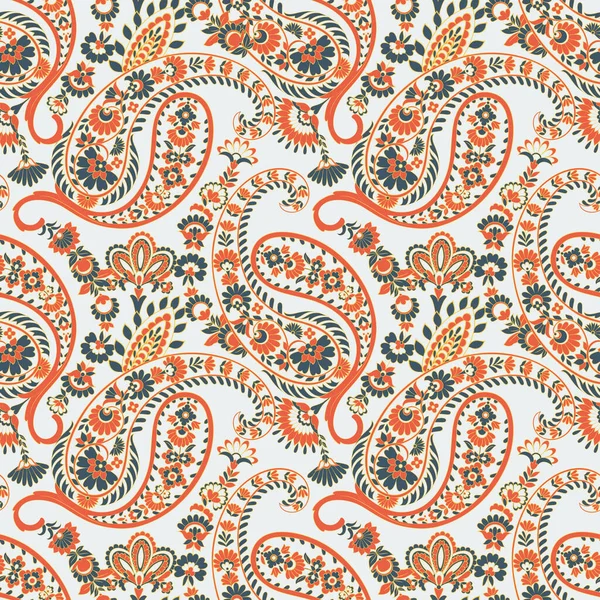 Padrão Sem Costura Paisley Vetor Ornamento Étnico — Vetor de Stock