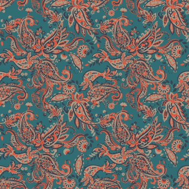 Çiçek desenli, desenli vektör çizimi. pürüzsüz arkaplan