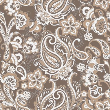 Paisley dikişsiz desen. Vektör etnik süsü