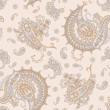 Paisley dikişsiz desen. Batik biçiminde vintage arkaplan