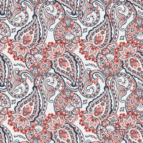 Стиль Paisley Floral Seamless Pattern Декоративный Фон Дамаска — стоковый вектор