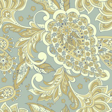 Hint batik tarzında klasik bir model. Kusursuz çiçek vektör arkaplanı