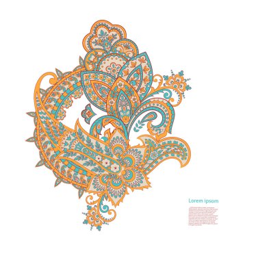 Hint, İran desenli desenli, izole bir süs.