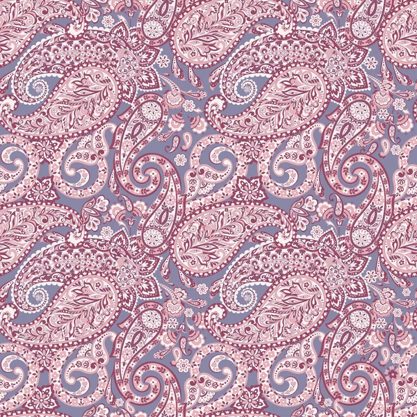 Paisley Padrão Vector Sem Costura Batik Estilo Fundo — Vetor de Stock