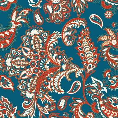 Çiçeksel vektör illüstrasyonu. etnik geçmiş