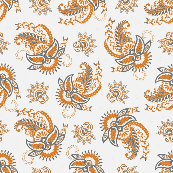 Paisley Muster Nahtlose Vintage Floralen Hintergrund — Stockvektor