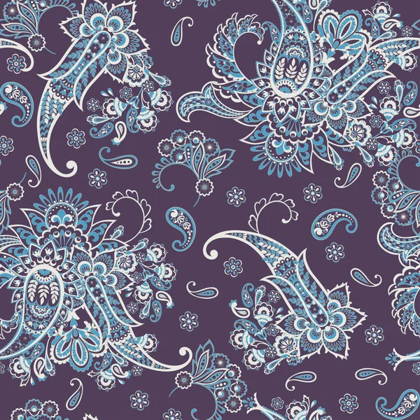 Paisley Naadloos Patroon Kleurrijke Vector Textiel Achtergrond — Stockvector