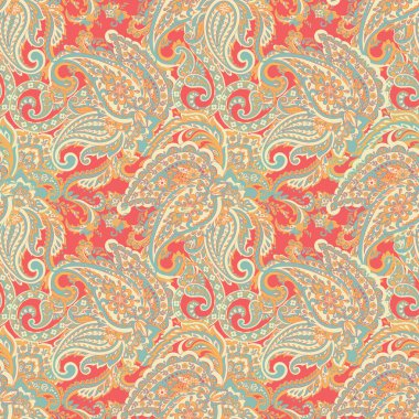 Paisley dikişsiz desen. Hint süsü. 