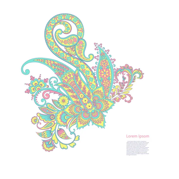 Paisley Çiçek Oryantal İzole Desen