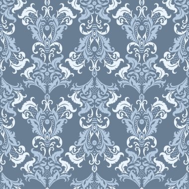 Damask Kusursuz Düzen. Çiçekli eski duvar kâğıdı