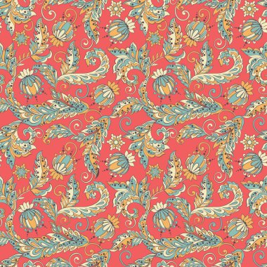 Hint batik tarzında klasik çiçeksiz desen.