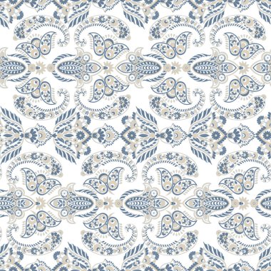 Dekorasyon tasarımı için Damask çiçek deseni. Zarif klasik arabesk etnik geçmişi.