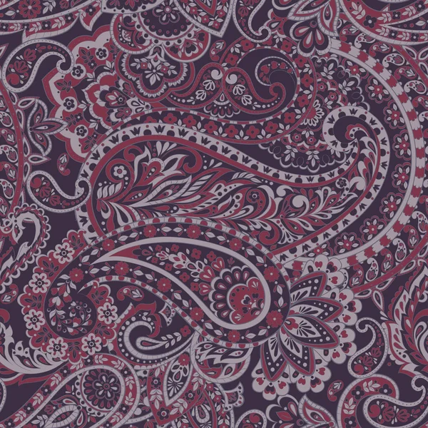 Paisley Patrón Sin Costura Ornamental — Vector de stock