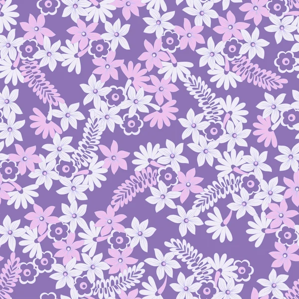 Çiçeksiz desen. Şirin vektör arkaplanı