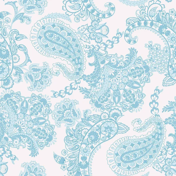 Paisley Floral Oriental Padrão Étnico Padrões Tecido Indiano Ornamental Sem — Vetor de Stock