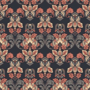 Vintage çiçek sorunsuz patten. Klasik Barok duvar kağıdı. 