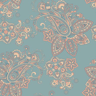 Çiçeksiz şal desenli vektör deseni