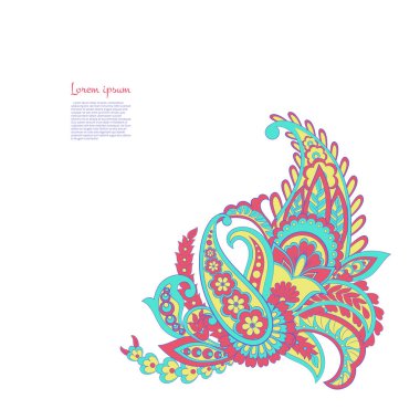 izole edilmiş desenli vektör süsü