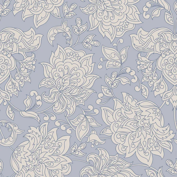 Fleurs Vintage Motif Sans Couture Origine Ethnique Vecteur Floral — Image vectorielle