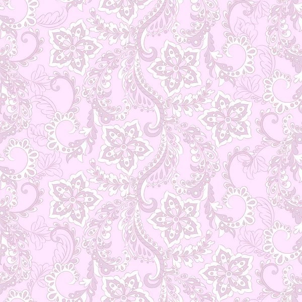 Patrón Floral Vintage Sin Costuras Fondo Vectorial Étnico — Vector de stock