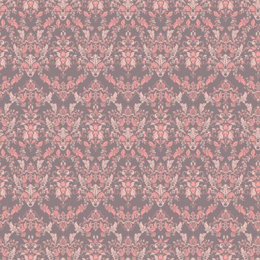 Süslü, klasik duvar kâğıdı. Vektörsüz desen