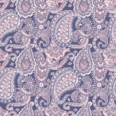 Çiçeksel elementlerle desenli, pürüzsüz etnik desen..