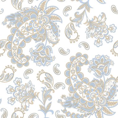 Paisley Çiçek Doğulu Etnik Düzen. Kusursuz Hint kumaşı desenleri..