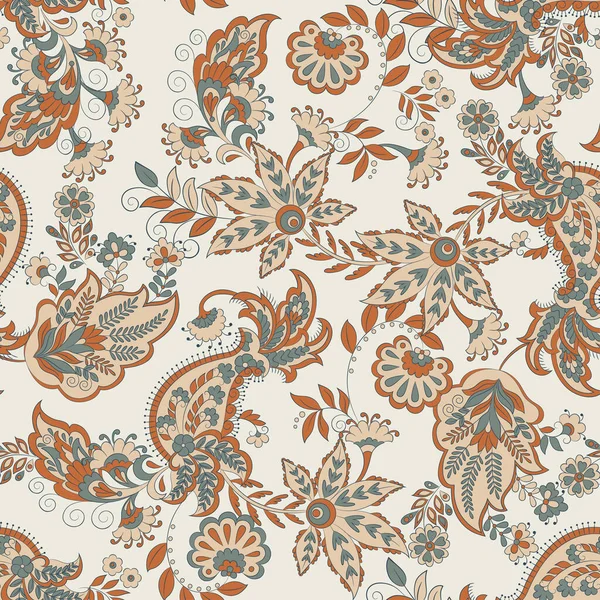 Vektör damaske arkaplanı. Paisley pürüzsüz desen