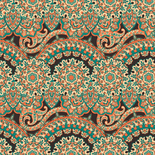 Asyalı batik tarzında çiçeksiz tekstil deseni