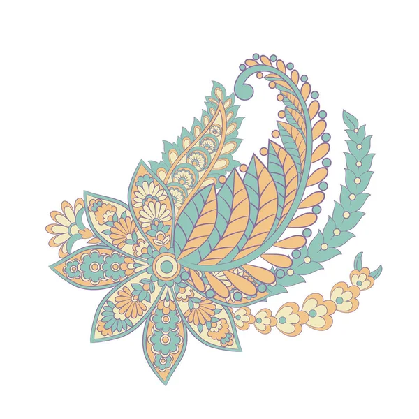 Paisley Vektör Deseni. İzole edilmiş Asya İllüstrasyonu