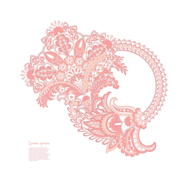 Paisley izole desen. Batik tarzı vintage illüstrasyon