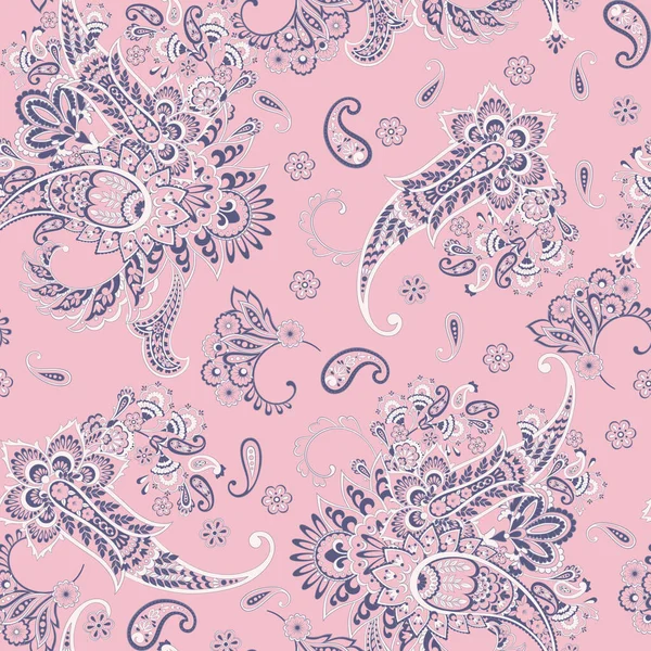 Paisley Nahtlose Muster Bunte Vektor Textilen Hintergrund — Stockvektor