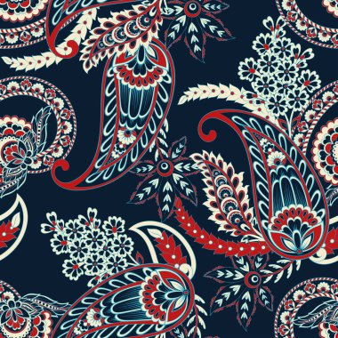 Paisley vektörü pürüzsüz desen.