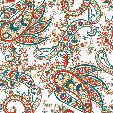 Paisley Damask süsü. Kusursuz Vektör deseni