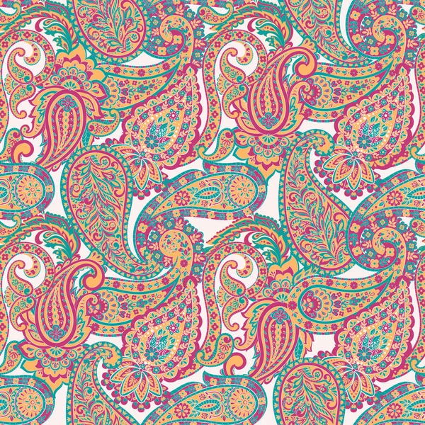 Paisley vektör kusursuz desen. Muhteşem çiçek, yapraklar. Batik tarzı resim. Eski arkaplan