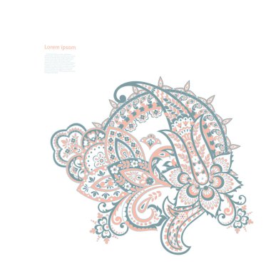 Hint, İran desenli desenli, izole bir süs.