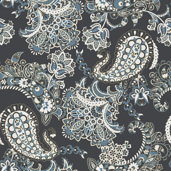 Paisley Floral Orientalische Ethnische Muster Nahtlose Ornamentale Indische Stoffmuster — Stockvektor