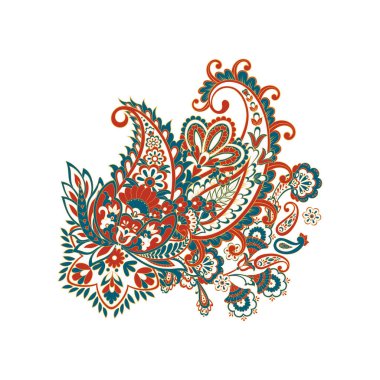 Vektör Paisley münzevi tebrik kartı
