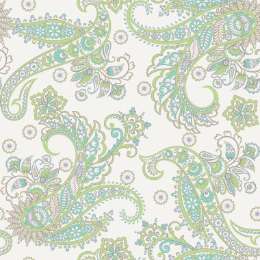 Paisley Çiçeksiz Vektör Deseni.