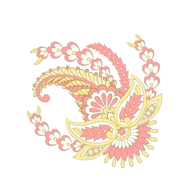 Paisley Floral Orientaliska Etniska Mönster Vektor Arabiska Prydnad — Stock vektor