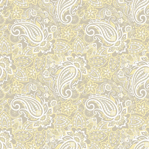 Paisley Kwiatowy Wektor Ilustracji Stylu Damask Płynne Tło — Wektor stockowy