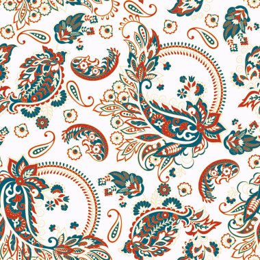 Paisley dikişsiz desen. Batik biçiminde vintage arkaplan