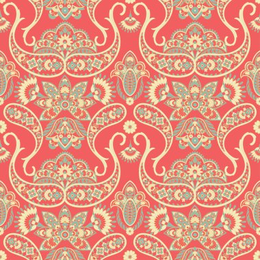 Şal desensiz vektör deseni. batik biçimi arkaplanı