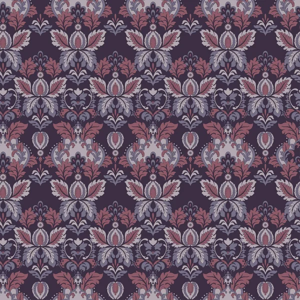 Patten Floral Vintage Sin Costuras Fondo Pantalla Barroco Clásico Fondo — Vector de stock