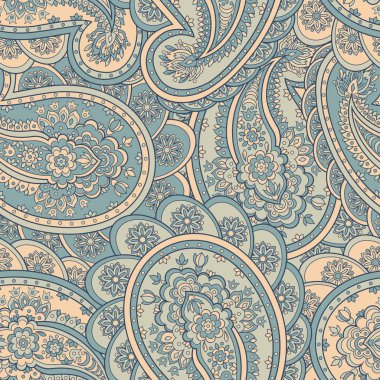 Paisley dikişsiz desen. Klasik çiçek arkaplanı