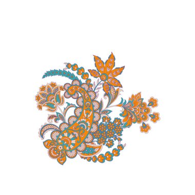 Hint, İran desenli desenli, izole bir süs.