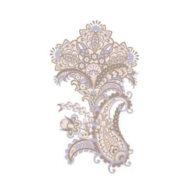 Hint tarzında Vektör Paisley deseni